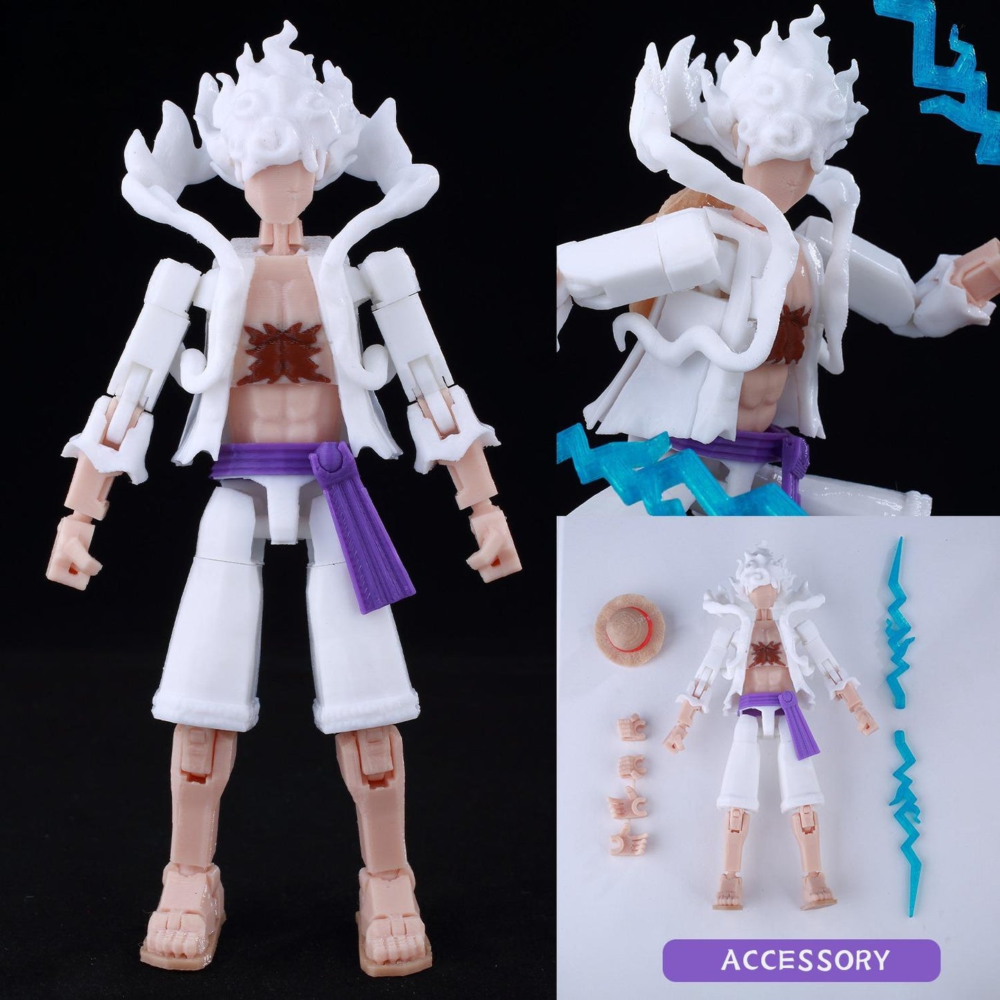 3D Printed Multi-Jointed Action Figure – Demon SlayerTanjiro Inspired Poseable Anime Model, Movable Collectible Gift