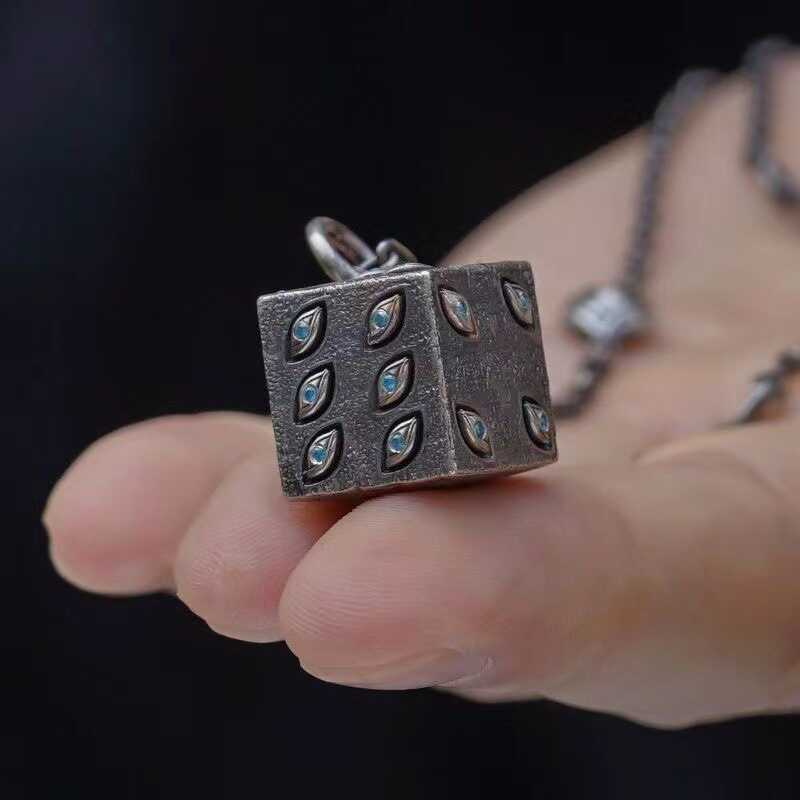 Jujutsu Kaisen Satoru Gojo Eye Dice Pendant Necklace – Anime Jewelry Gift for Fans