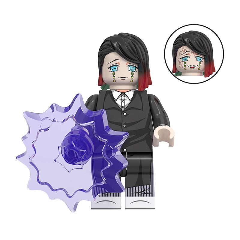 Demon Slayer: Kimetsu no Yaiba Mini Building Block Figure Set – Tanjiro, Akaza, Kokushibo Block Toy Figures