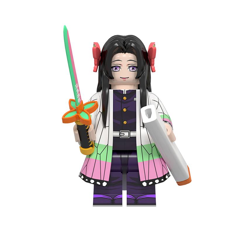 Demon Slayer: Kimetsu no Yaiba Mini Building Block Figure Set – Tanjiro, Akaza, Kokushibo Block Toy Figures
