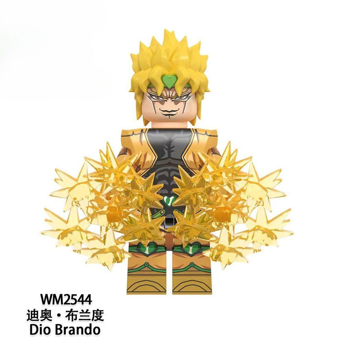 JoJo Anime-Inspired Brick Figures – Jotaro, Jolyne, Giorno, Kakyoin Collectible Building Toy Figure Set