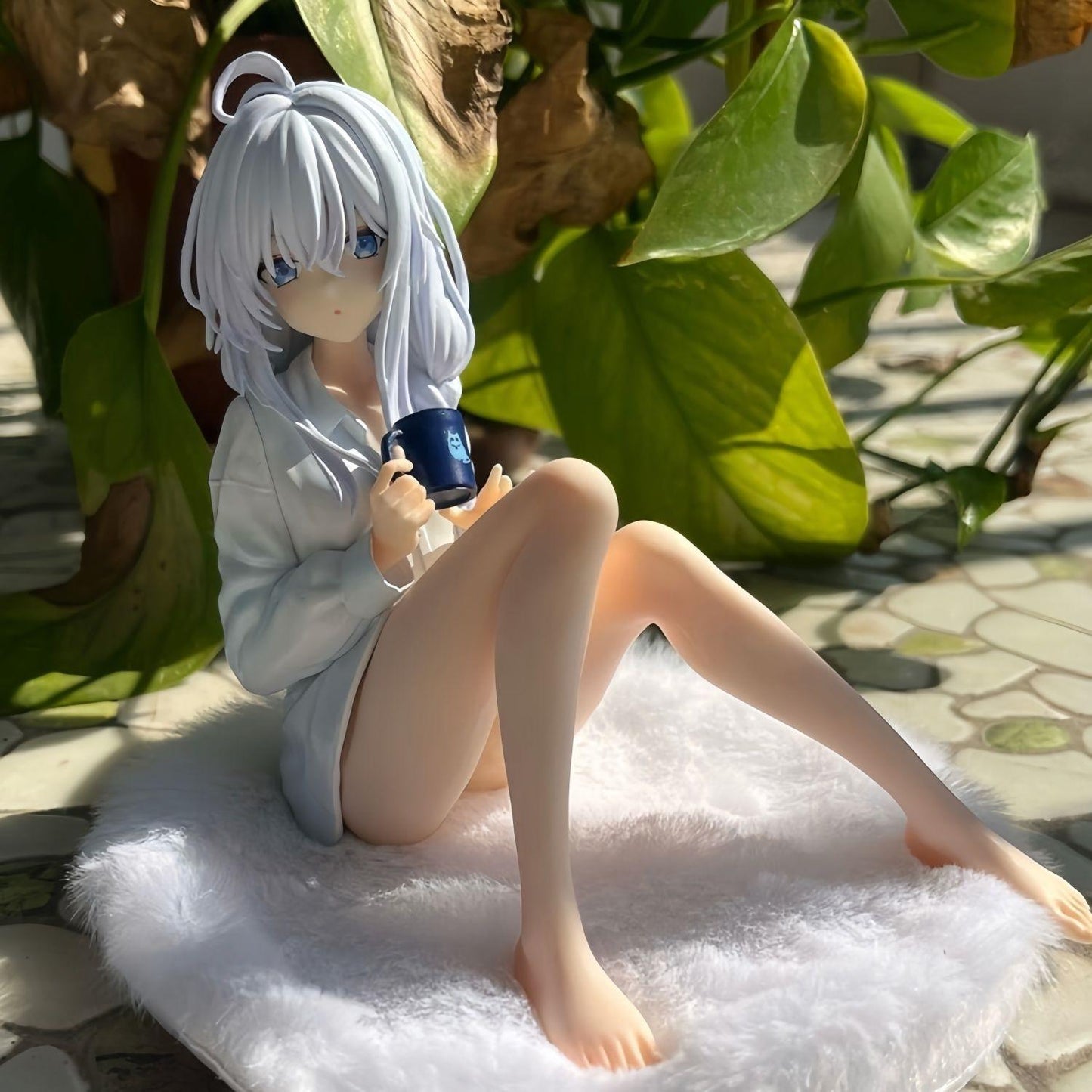 Wandering Witch Sitting Sorceress GK Elaina Figure – Premium Resin Anime-Style Collectible Statue, Fantasy Magic Girl Gift Decor for Fans