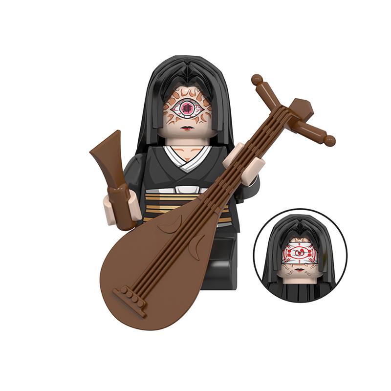 Demon Slayer: Kimetsu no Yaiba Mini Building Block Figure Set – Tanjiro, Akaza, Kokushibo Block Toy Figures