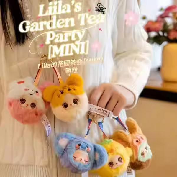Lila's Garden Tea Party Mini Plush Blind Box – Soft Surprise Hanging Doll Gift for Collectors & Girls