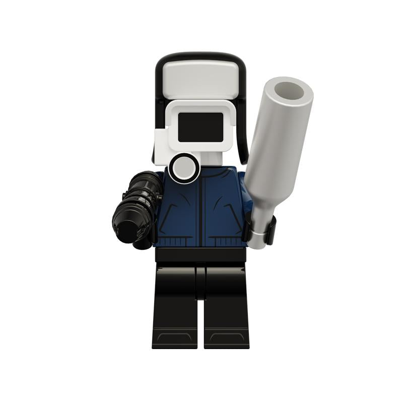 Toilet Man vs Camera Man Mini Figure Set – Titan Speaker Man & TV Man Building Block Toy, Assembly Collectible Model
