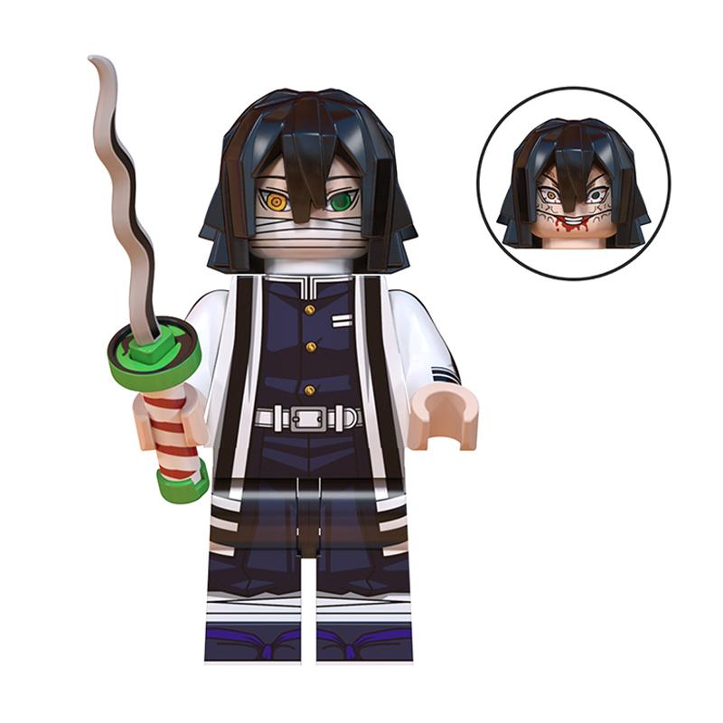 Demon Slayer: Kimetsu no Yaiba Mini Building Block Figure Set – Tanjiro, Akaza, Kokushibo Block Toy Figures
