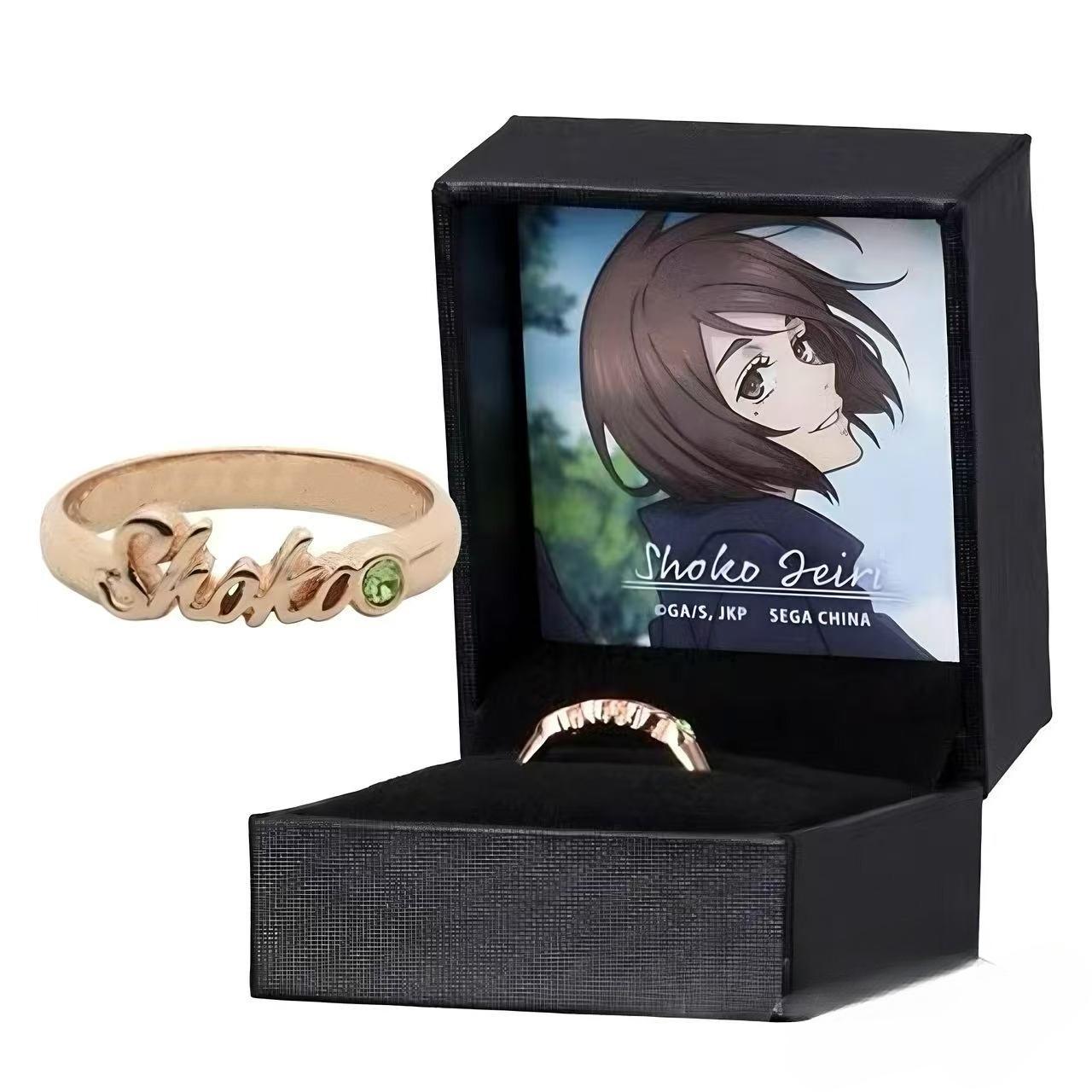 Jujutsu Kaisen JJK Gojo Satoru Ring, Geto Suguru, Shoko, Toji Fushiguro Adjustable Open Ring – Twin Bonds, Blue-Eyed Sorcerer Anime Couple Jewelry