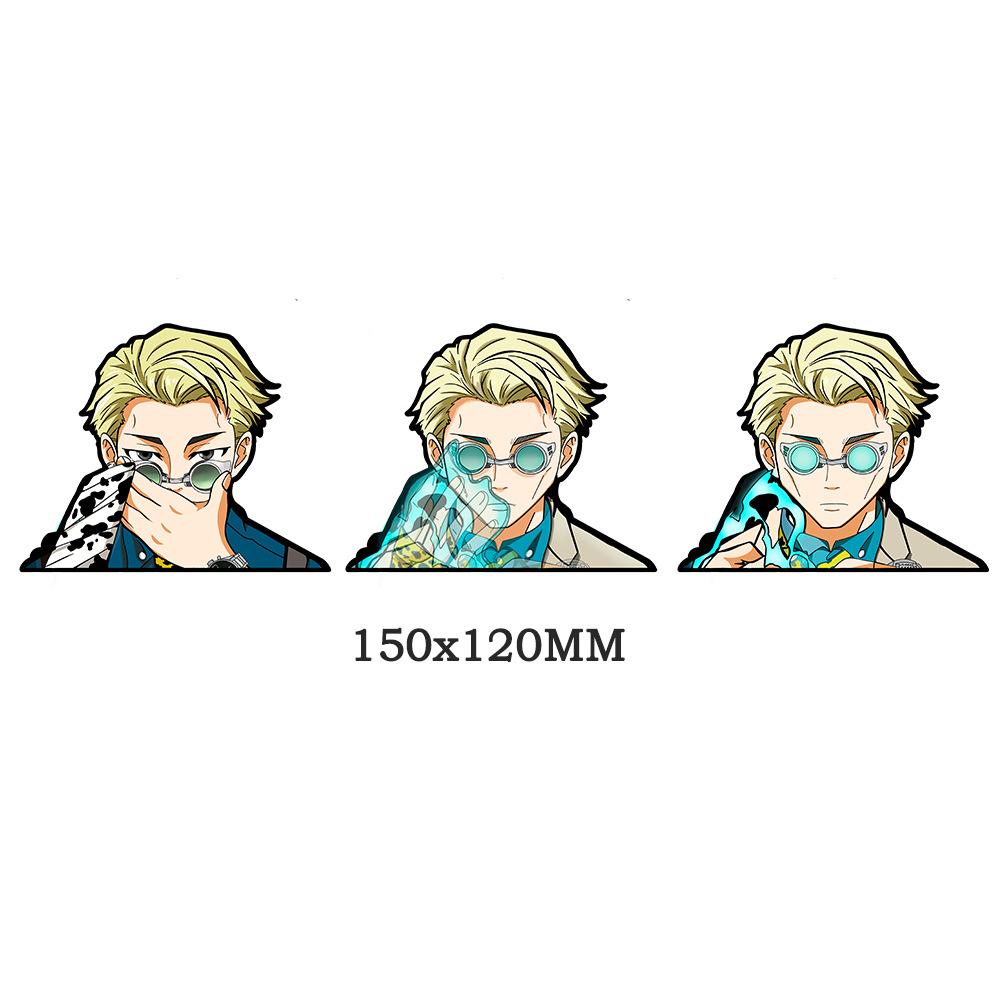 Jujutsu Kaisen Satoru Gojo 3D Gradient Sticker – Anime Holographic Decal for Car, Phone & Creative Gifts