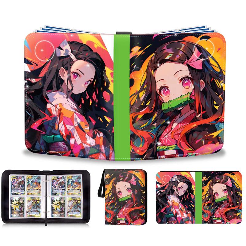 Demon Slayer Card Album – 9-Pocket Large Capacity Card Binder, Anime Trading Card Collector’s Book with Removable Pages