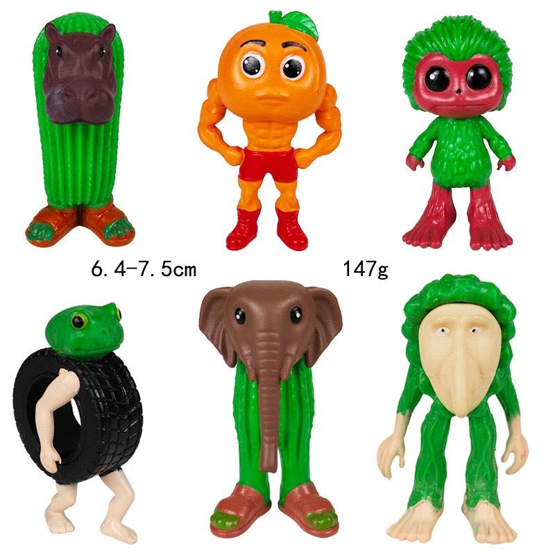 Mythical Beast Collectible Set – Tung Tung Tung Tung Sahur Set, Shark Spirit, Wooden Stick Man & Creature Figures Inspired by Eastern Folklore