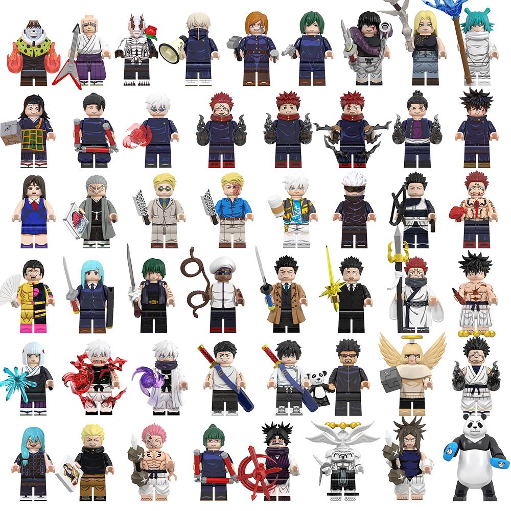 Jujutsu Kaisen Mini Figure Brick Set – All Character Assembly Toy, Anime Building Block Collectible Gift for Fans