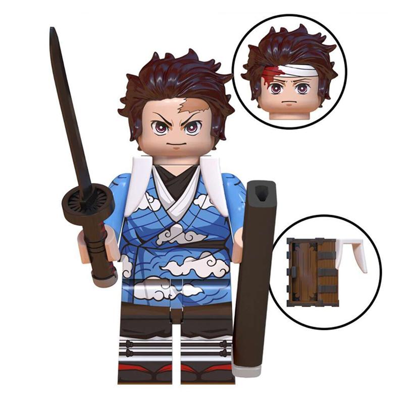 Demon Slayer: Kimetsu no Yaiba Mini Building Block Figure Set – Tanjiro, Akaza, Kokushibo Building Block Toy Figures