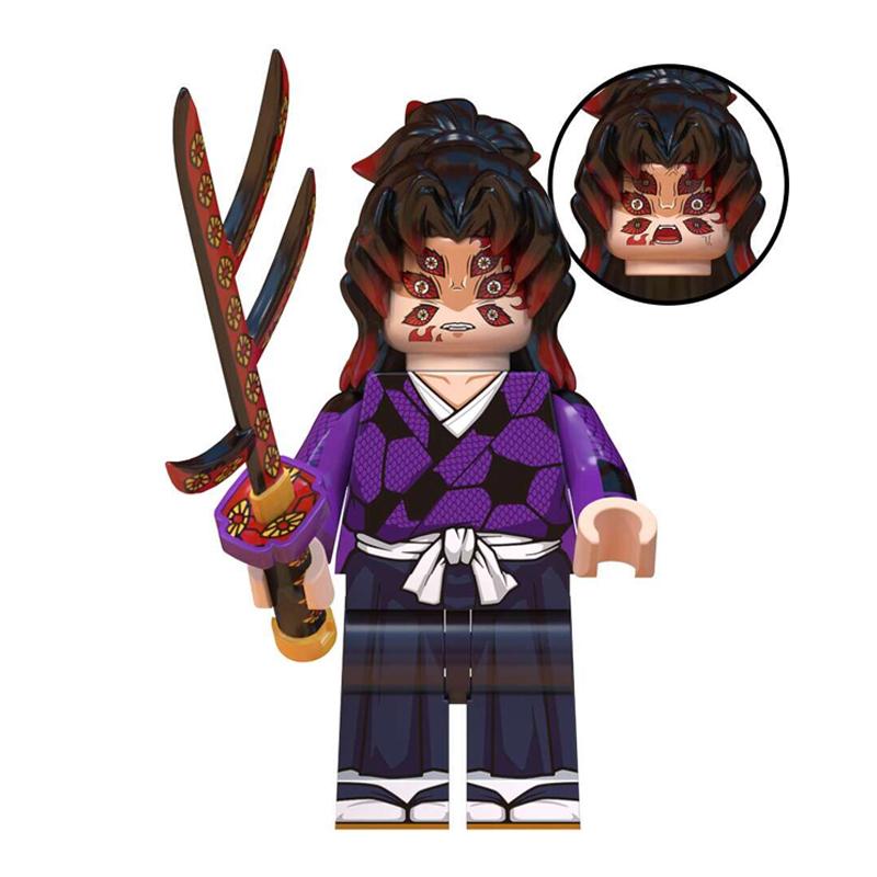 Demon Slayer: Kimetsu no Yaiba Mini Building Block Figure Set – Tanjiro, Akaza, Kokushibo Block Toy Figures