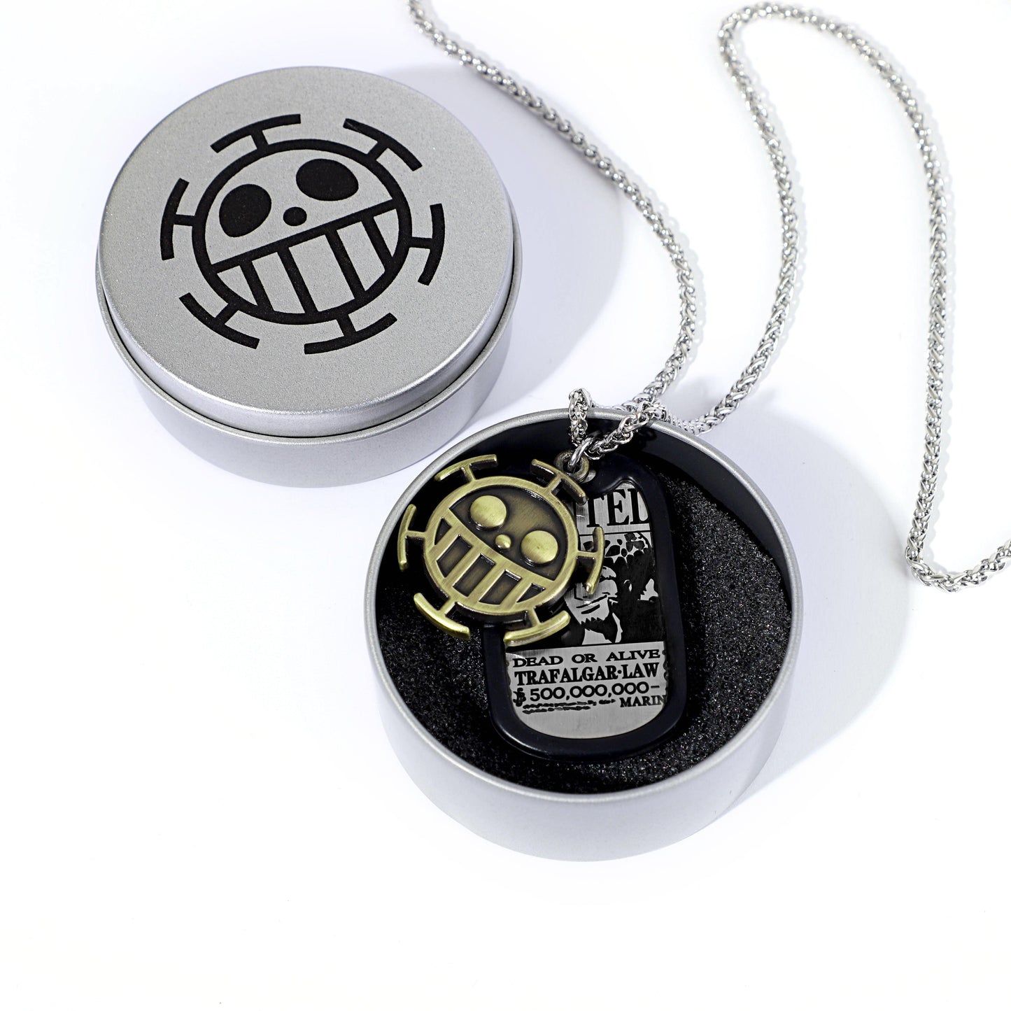One Piece Luffy & Ace Necklace - Unisex Gold Pendant with Straw Hat, Anime Jewelry Accessory, Collectible Charm