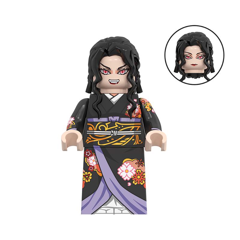 Demon Slayer: Kimetsu no Yaiba Mini Building Block Figure Set – Tanjiro, Akaza, Kokushibo Block Toy Figures