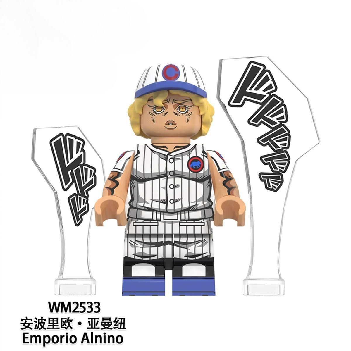 JoJo Anime-Inspired Brick Figures – Jotaro, Jolyne, Giorno, Kakyoin Collectible Building Toy Figure Set