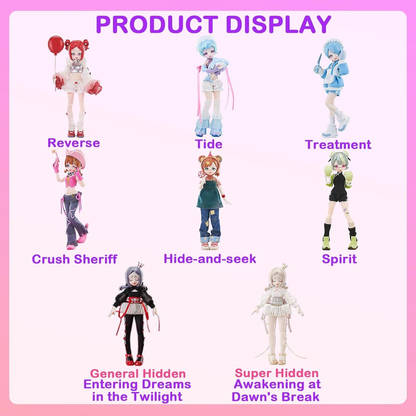 Eve-Lynna Dream Paradise Series Single Box (Contains 1 Figure), 1/12 MJD Blind Box Cute Figures Collectibles Birthday Gift