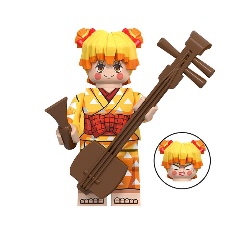 Demon Slayer: Kimetsu no Yaiba Mini Building Block Figure Set – Tanjiro, Akaza, Kokushibo Block Toy Figures