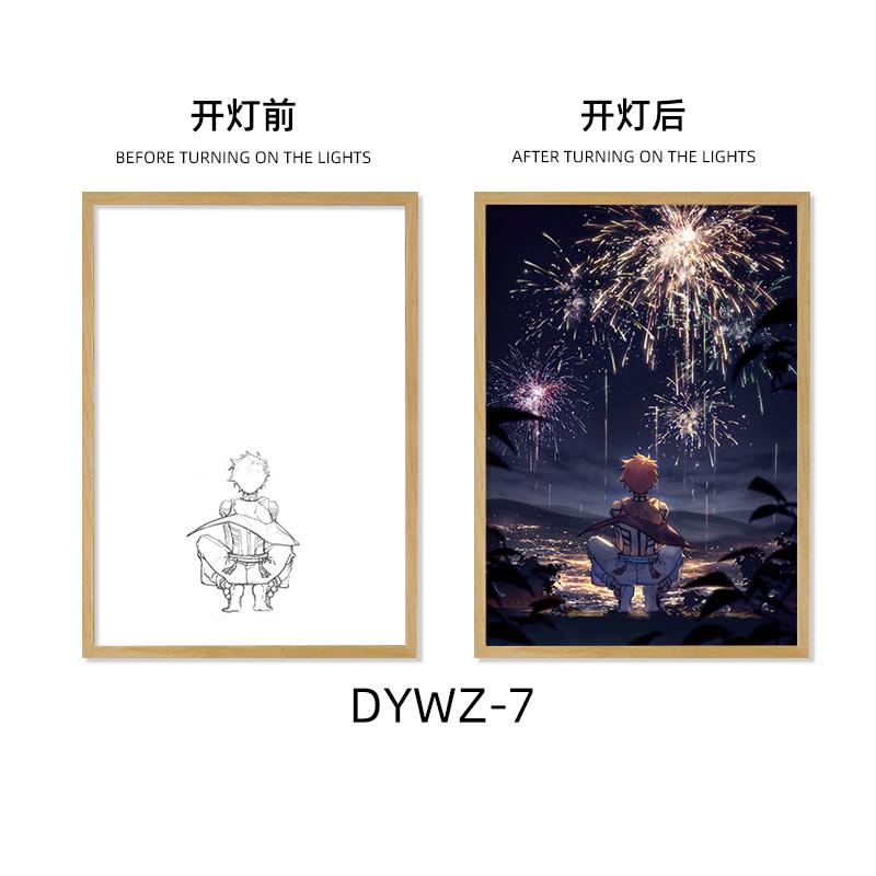 Demon Slayer Akaza LED Art Lamp – Anime Figure Light-Up Display, Bedroom Night Light, Creative Gift