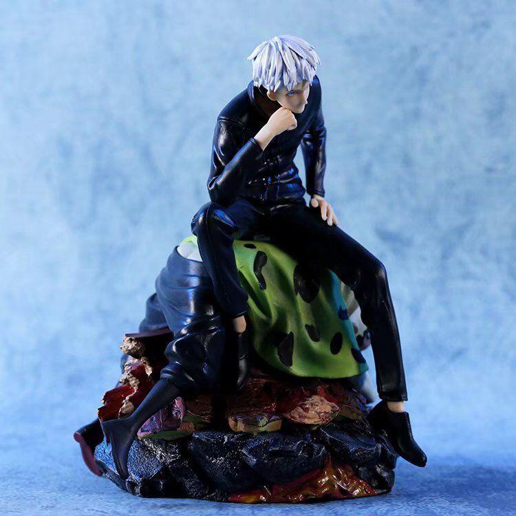 Satoru Gojo Unlimited Void Force Sitting Pose Statue – Boxed Anime Collectible Figure Gift