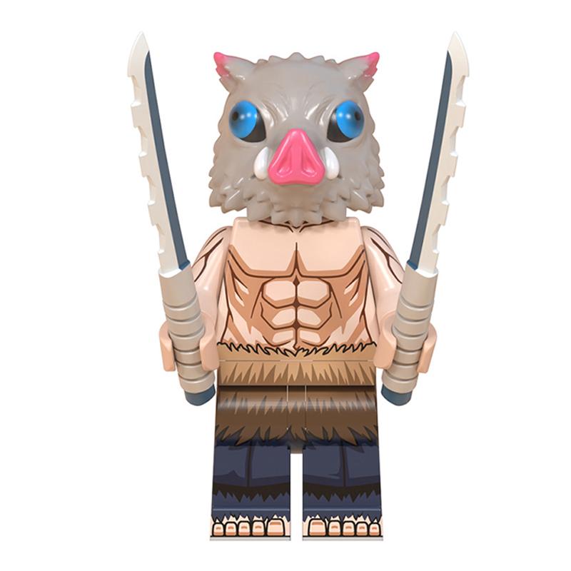 Demon Slayer: Kimetsu no Yaiba Mini Building Block Figure Set – Tanjiro, Akaza, Kokushibo Building Block Toy Figures