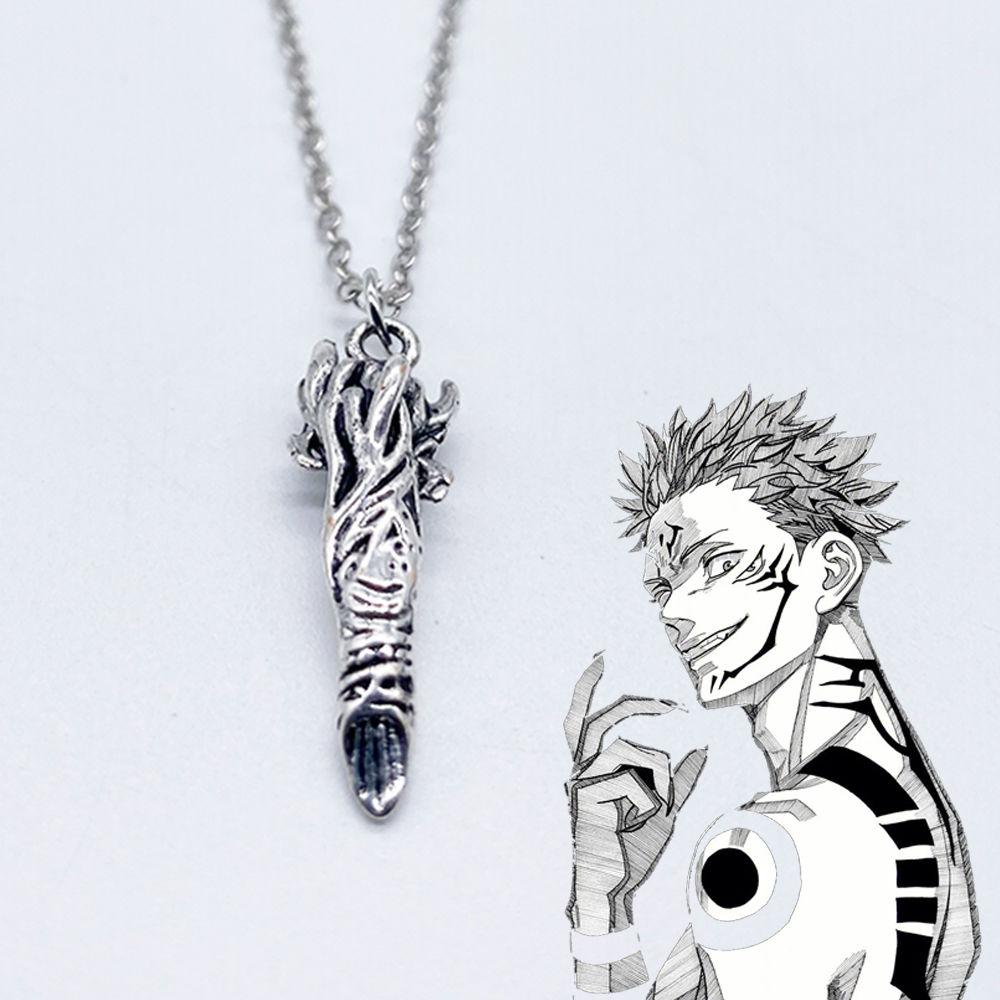 Jujutsu Kaisen Sukuna Finger & Yuji Itadori 50cm Necklace – Retro Punk Anime Pendant Gift