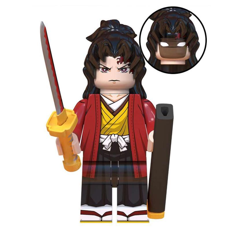 Demon Slayer: Kimetsu no Yaiba Mini Building Block Figure Set – Tanjiro, Akaza, Kokushibo Block Toy Figures