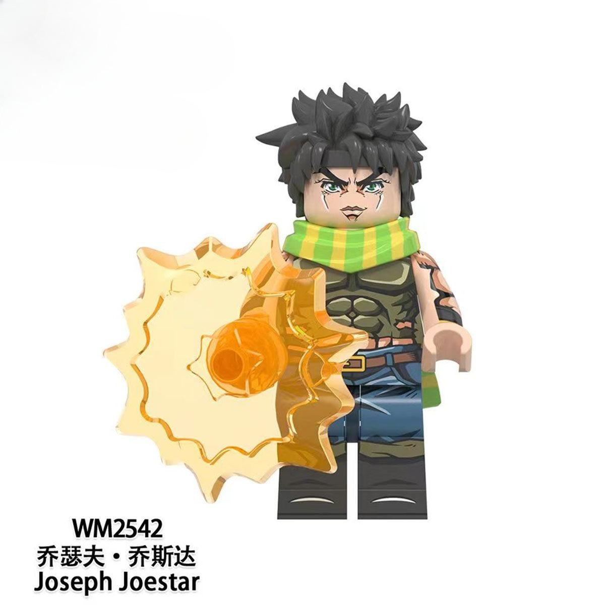 JoJo Anime-Inspired Brick Figures – Jotaro, Jolyne, Giorno, Kakyoin Collectible Building Toy Figure Set