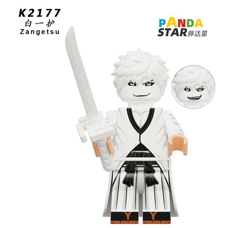 Ichigo Kurosaki Bleach Soul Reaper Inspired Brick Figure – Orange-Haired Swordsman Mini Toy Compatible with Major Blocks