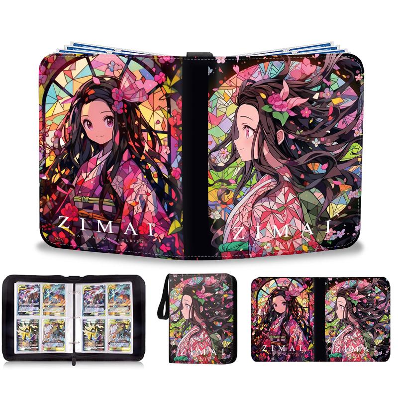 Demon Slayer Card Album – 9-Pocket Large Capacity Card Binder, Anime Trading Card Collector’s Book with Removable Pages