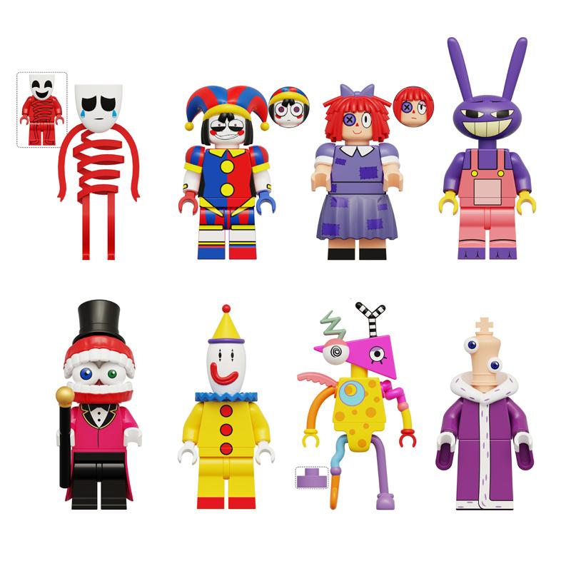 Digital Circus Inspired Brick Figures – Cute Pomni & Anon Mini Doll Building Figurines