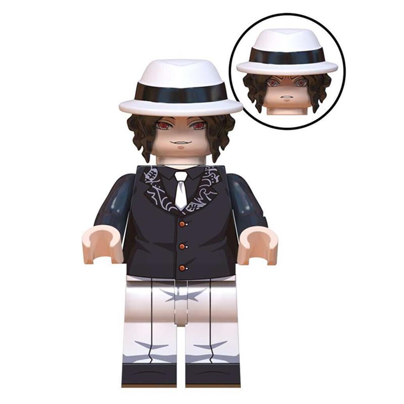 Demon Slayer: Kimetsu no Yaiba Mini Building Block Figure Set – Tanjiro, Akaza, Kokushibo Block Toy Figures