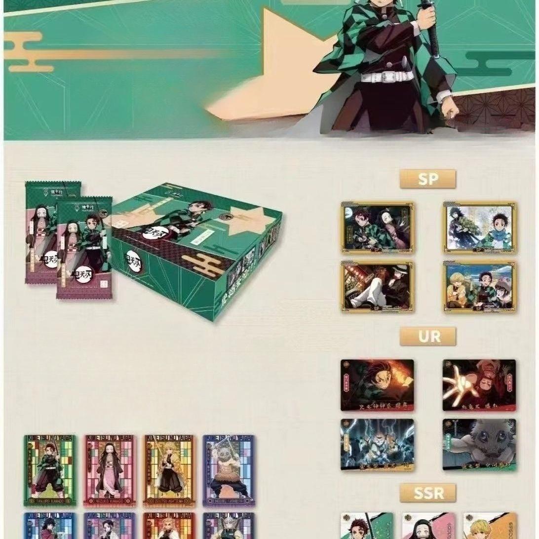 Demon Slayer SSP Collectible Card Packs Blind Box – Tanjiro Kamado Anime Trading Cards Full Set
