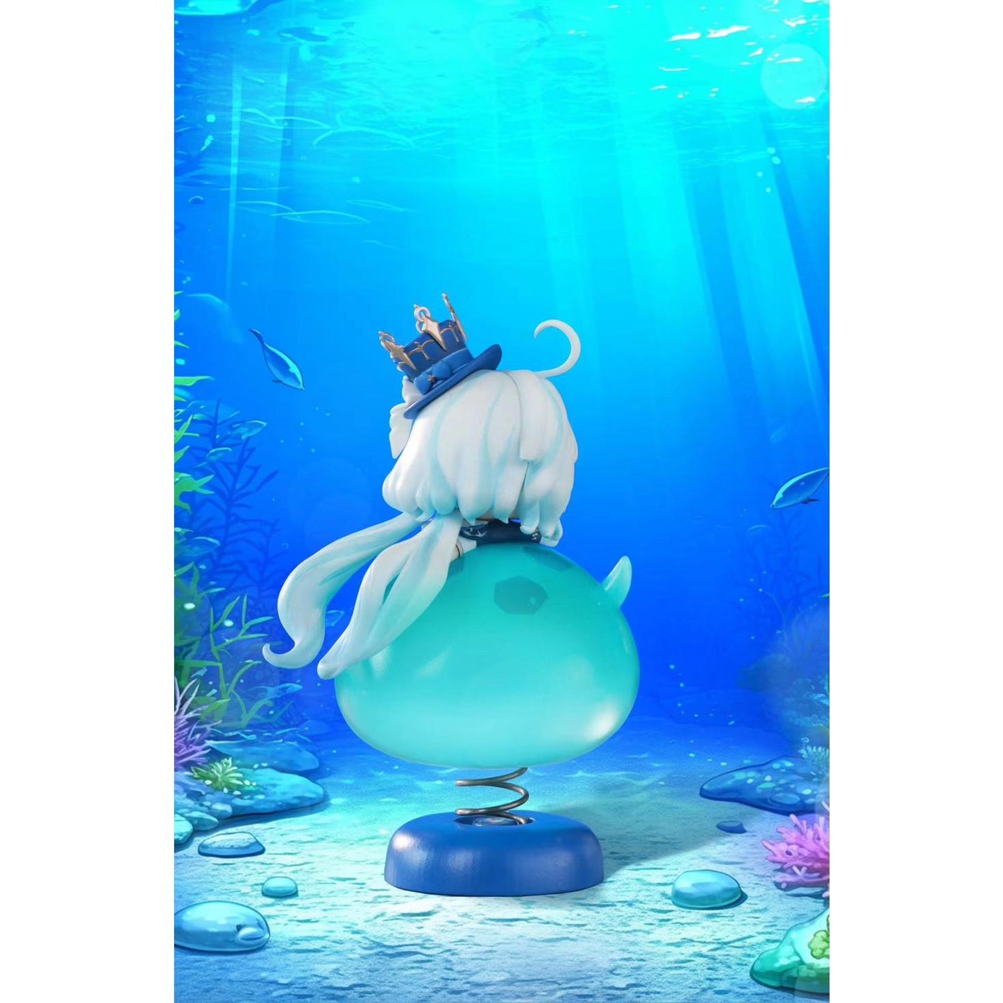 Genshin Impact Q Version Furina Figure – Water Archon Bobblehead Toy, Cute Anime Collectible