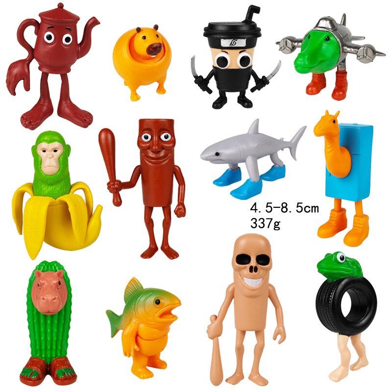 Mythical Beast Collectible Set – Tung Tung Tung Tung Sahur Set, Shark Spirit, Wooden Stick Man & Creature Figures Inspired by Eastern Folklore