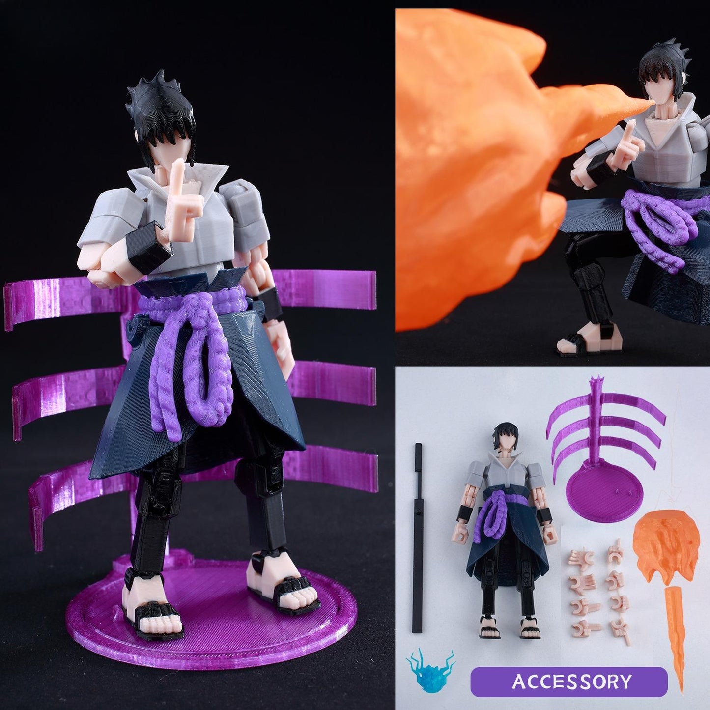 3D Printed Multi-Jointed Action Figure – Demon SlayerTanjiro Inspired Poseable Anime Model, Movable Collectible Gift