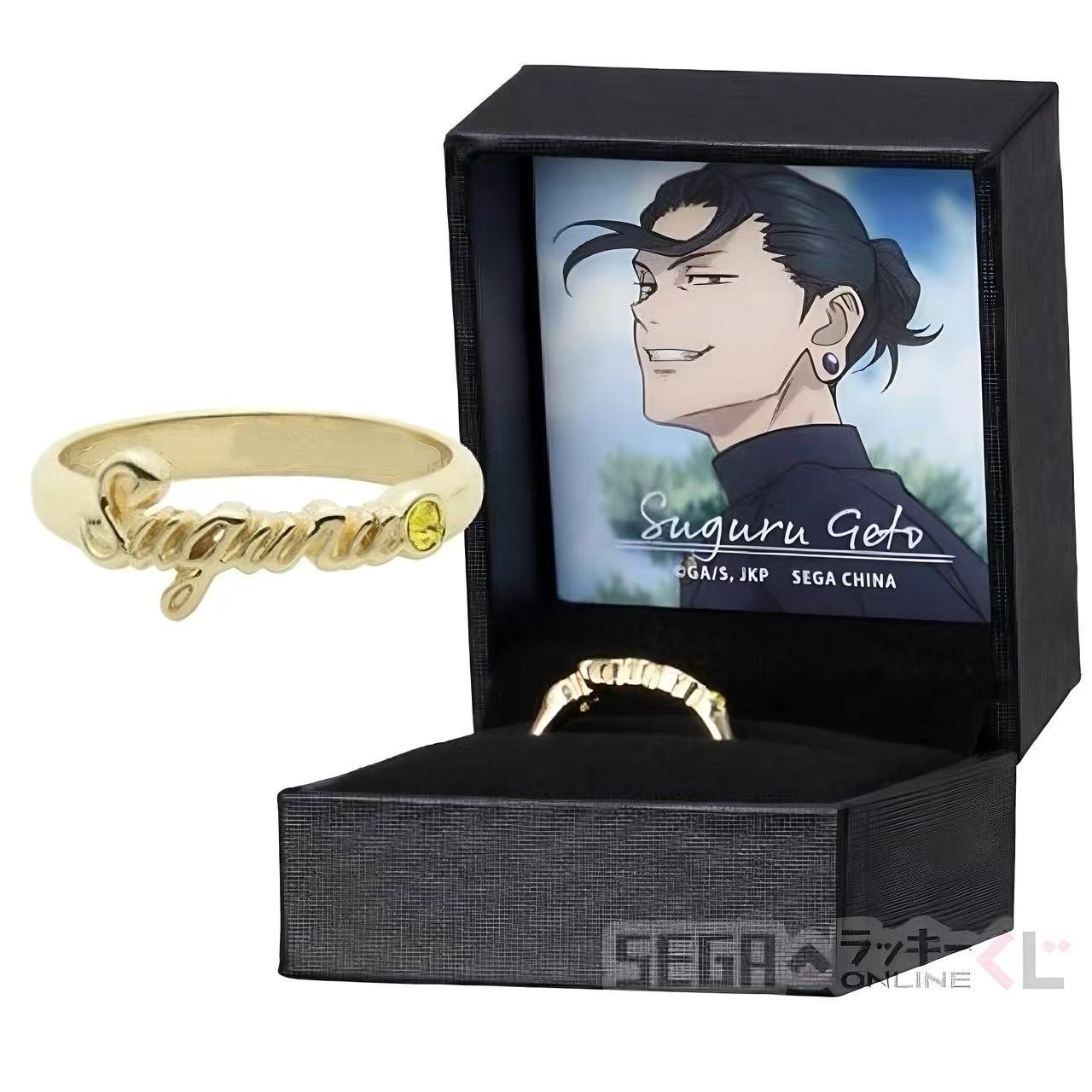 Jujutsu Kaisen JJK Gojo Satoru Ring, Geto Suguru, Shoko, Toji Fushiguro Adjustable Open Ring – Twin Bonds, Blue-Eyed Sorcerer Anime Couple Jewelry