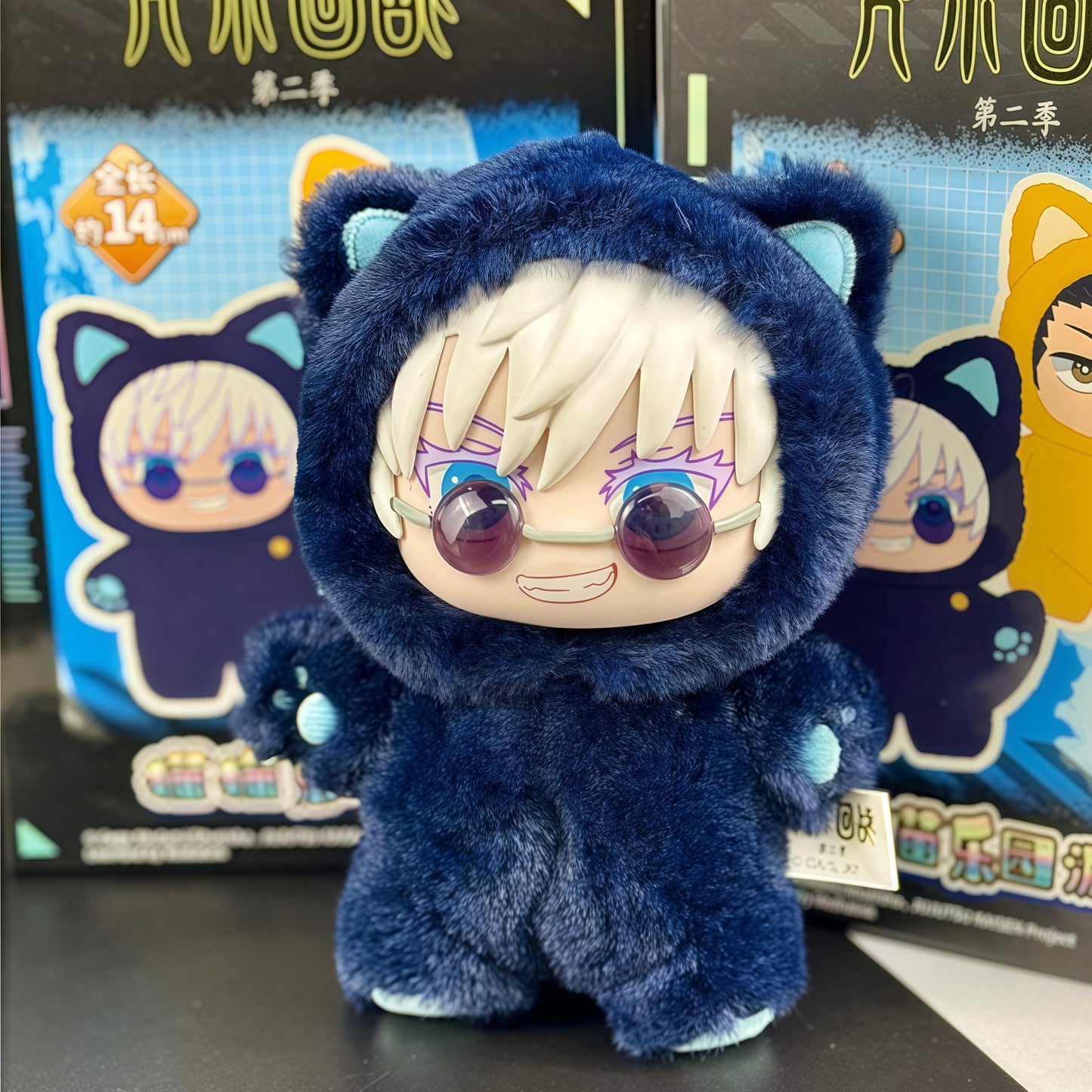 JJK Cat Jujubu Doll Plush Blind Box-Gojo Satoru Nanami HaiBara Shoko Mystery Box for Anime