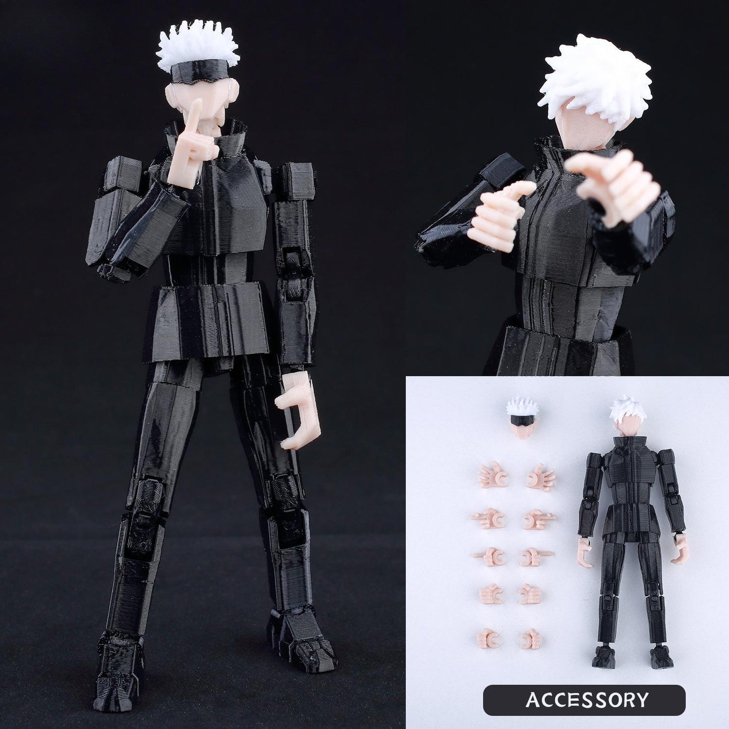 3D Printed Multi-Jointed Action Figure – Demon SlayerTanjiro Inspired Poseable Anime Model, Movable Collectible Gift