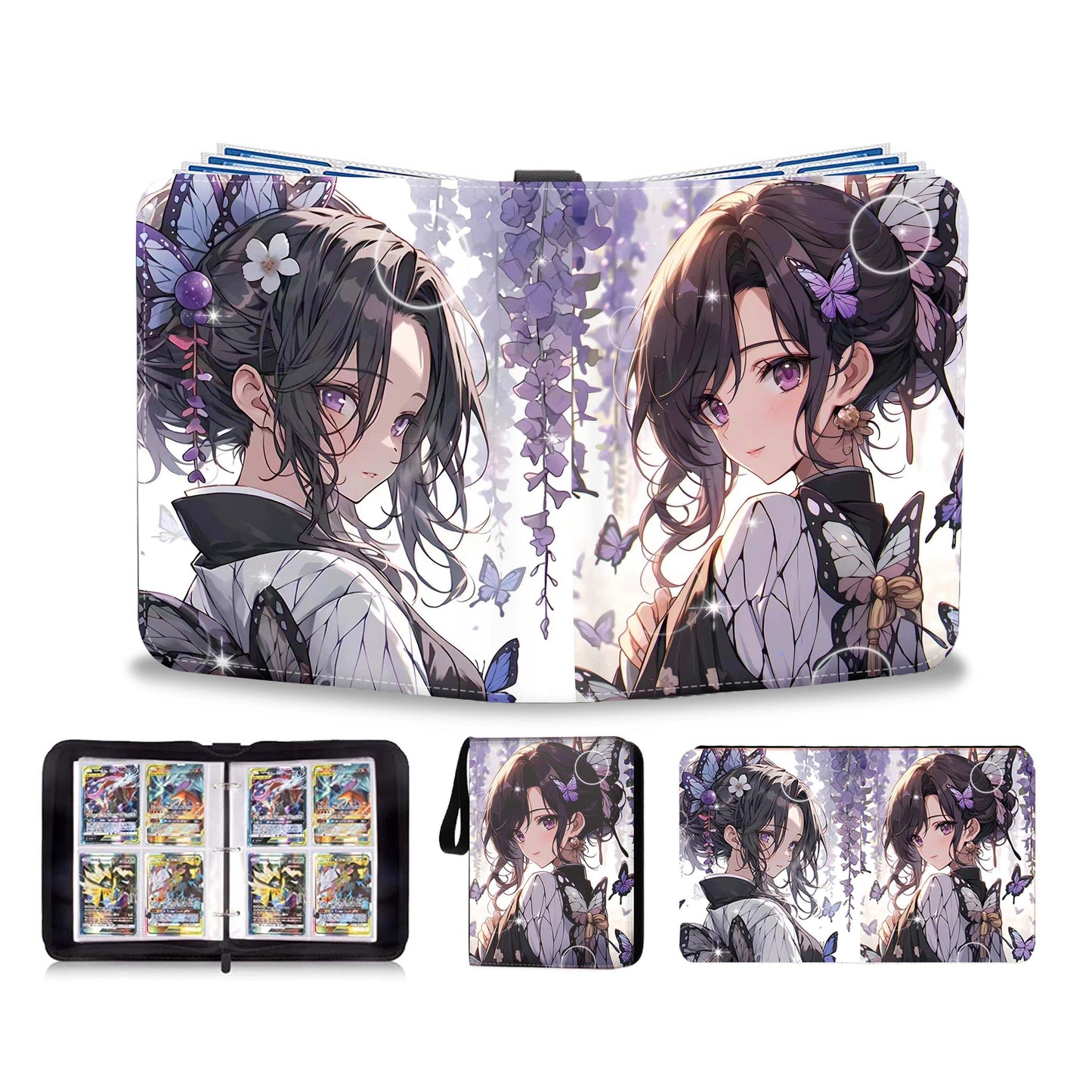Demon Slayer Card Album – 9-Pocket Large Capacity Card Binder, Anime Trading Card Collector’s Book with Removable Pages