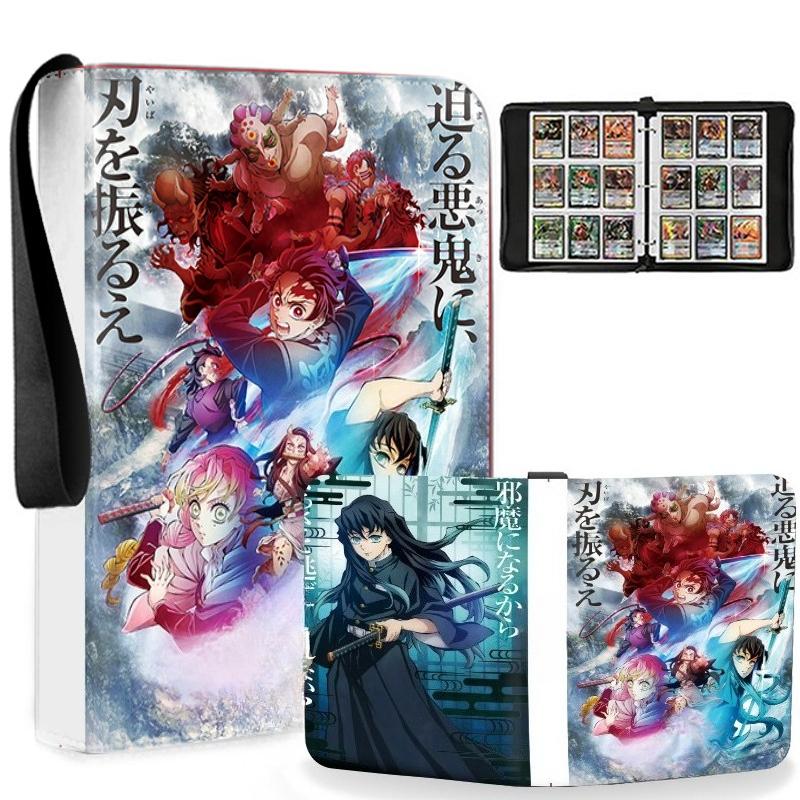 Demon Slayer Card Album – 9-Pocket Large Capacity Card Binder, Anime Trading Card Collector’s Book with Removable Pages