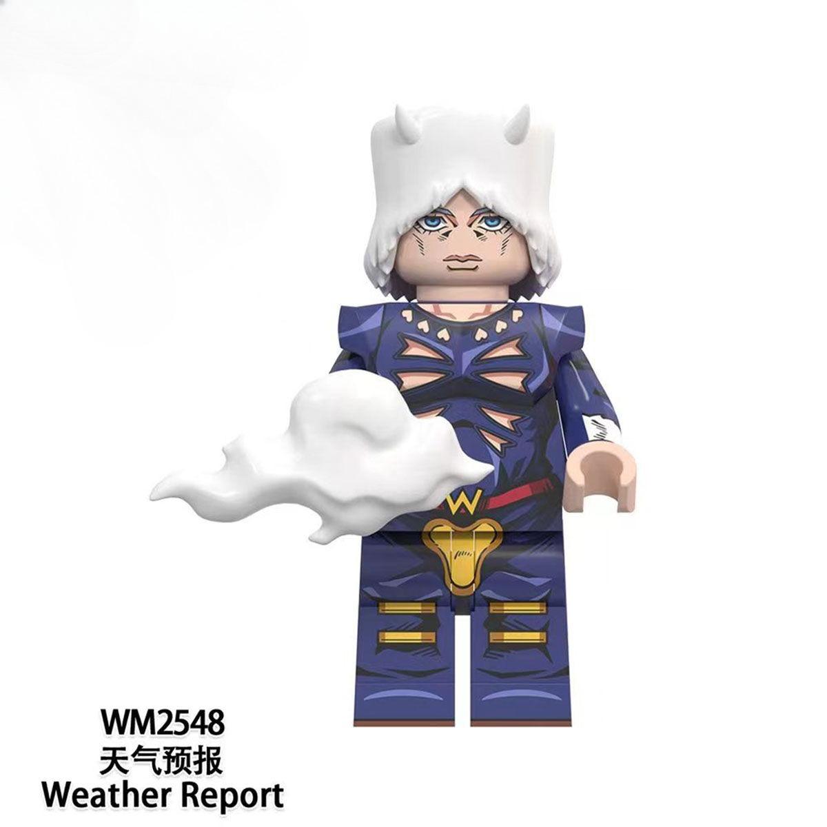 JoJo Anime-Inspired Brick Figures – Jotaro, Jolyne, Giorno, Kakyoin Collectible Building Toy Figure Set