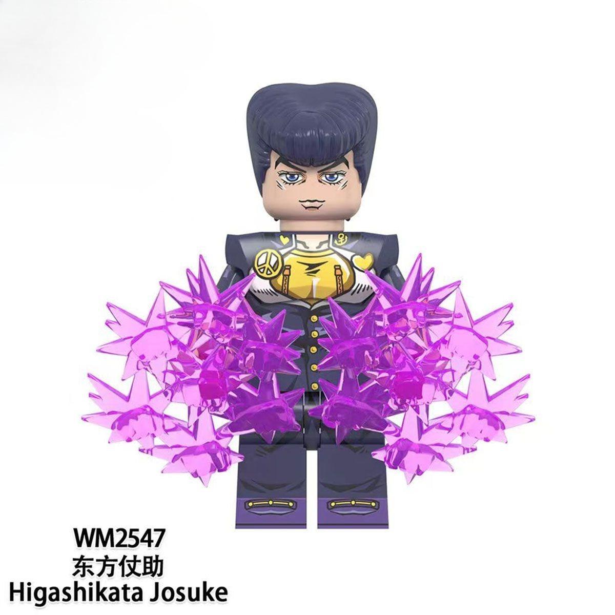JoJo Anime-Inspired Brick Figures – Jotaro, Jolyne, Giorno, Kakyoin Collectible Building Toy Figure Set