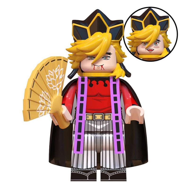 Demon Slayer: Kimetsu no Yaiba Mini Building Block Figure Set – Tanjiro, Akaza, Kokushibo Block Toy Figures
