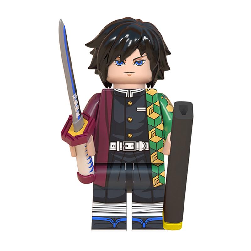Demon Slayer: Kimetsu no Yaiba Mini Building Block Figure Set – Tanjiro, Akaza, Kokushibo Block Toy Figures