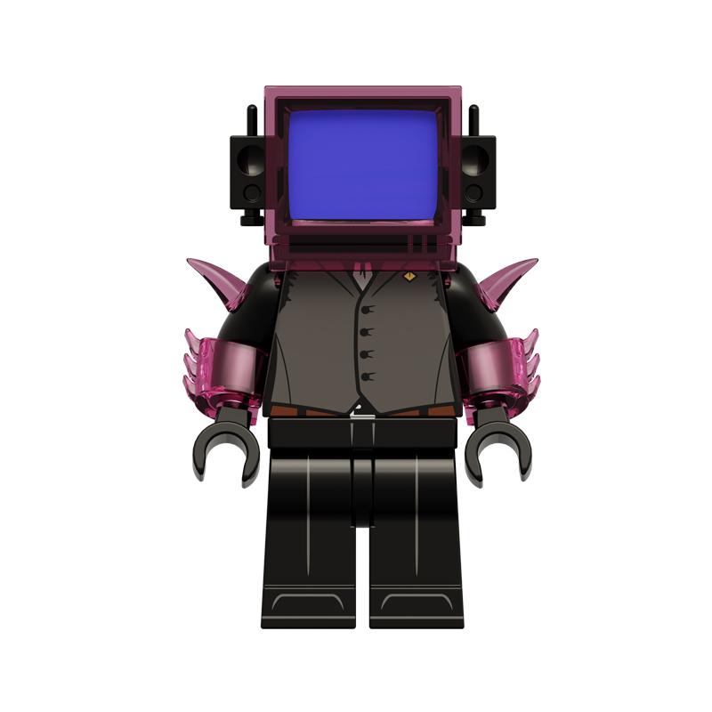 Toilet Man vs Camera Man Mini Figure Set – Titan Speaker Man & TV Man Building Block Toy, Assembly Collectible Model
