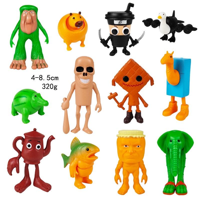Mythical Beast Collectible Set – Tung Tung Tung Tung Sahur Set, Shark Spirit, Wooden Stick Man & Creature Figures Inspired by Eastern Folklore