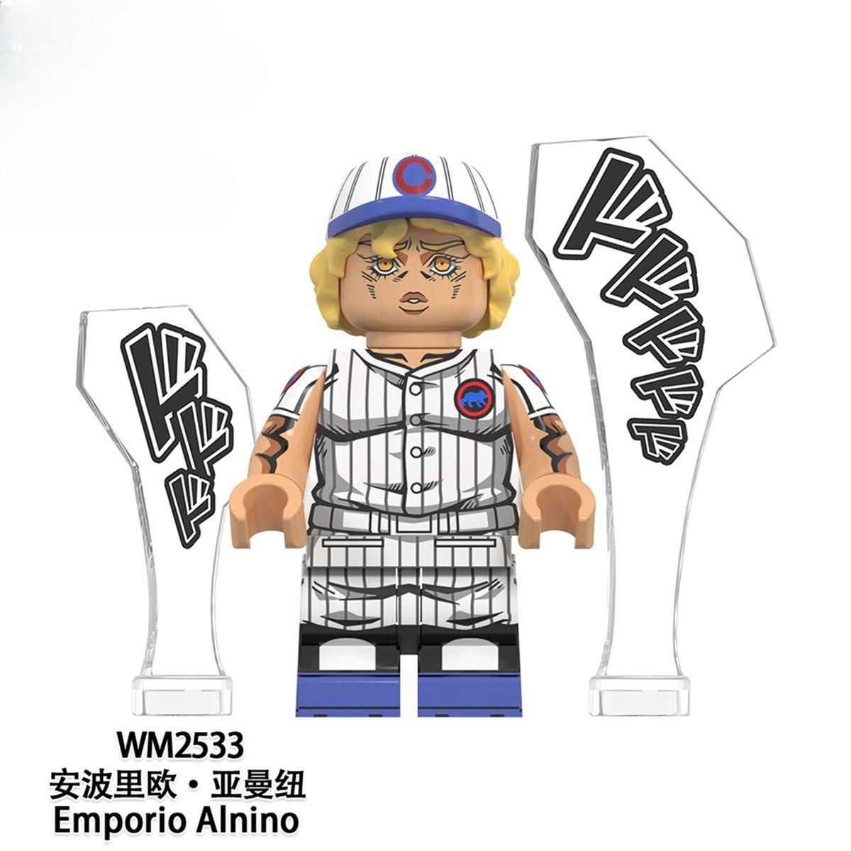 JoJo Anime-Inspired Brick Figures – Jotaro, Jolyne, Giorno, Kakyoin Collectible Building Toy Figure Set