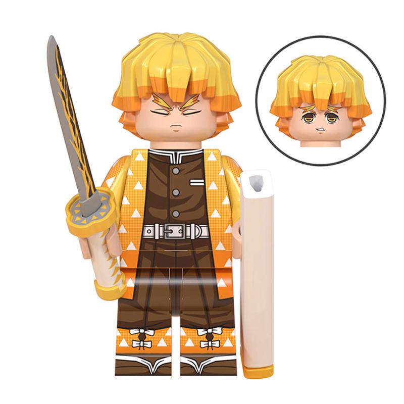 Demon Slayer: Kimetsu no Yaiba Mini Building Block Figure Set – Tanjiro, Akaza, Kokushibo Block Toy Figures