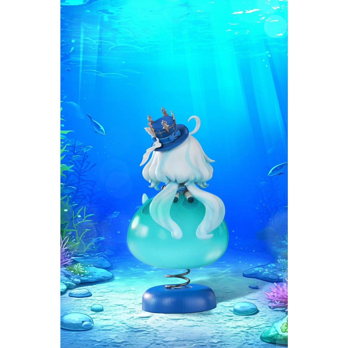 Genshin Impact Q Version Furina Figure – Water Archon Bobblehead Toy, Cute Anime Collectible